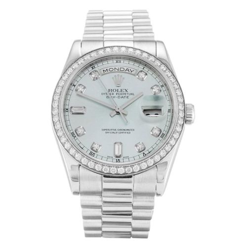 Rolex Day-Date Blue Dial 118346 Mens 36MM