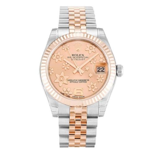 Rolex Datejust Mid-Size Pink Floral Dial 178271 Unisex 31MM