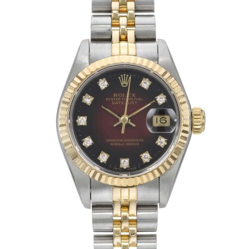 Rolex Datejust 69173 Red Vignette Diamond