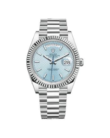 Rolex Day-Date 228236  Ice blue, diagonal motif  Men 40MM